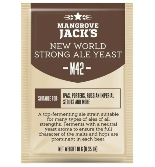 Дріжджі для всіх типів елей Mangrove Jack's New World Strong Ale M42. Пивні дріжджі Мангрув Джек Дріжджі для всіх типів елей Mangrove Jack's New World Strong Ale M42. Пивні дріжджі Мангрув Джек