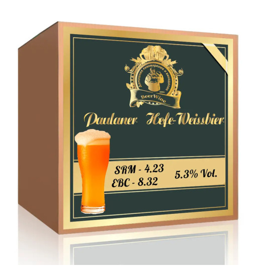 Набір для приготування пшеничного пива Paulaner Hefe-Weissbier на 20л Набір для приготування пшеничного пива Paulaner Hefe-Weissbier на 20л