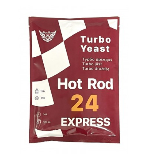 Турбо дріжджі Hot Rod 24 Express на 25 л (205 г) Турбо дріжджі Hot Rod 24 Express на 25 л (205 г)