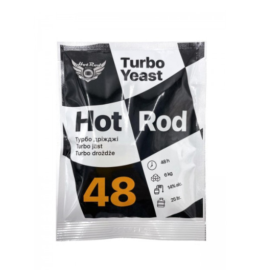 Турбо дріжджі Hot Rod 48 на 25 л (146 г) Турбо дріжджі Hot Rod 48 на 25 л (146 г)
